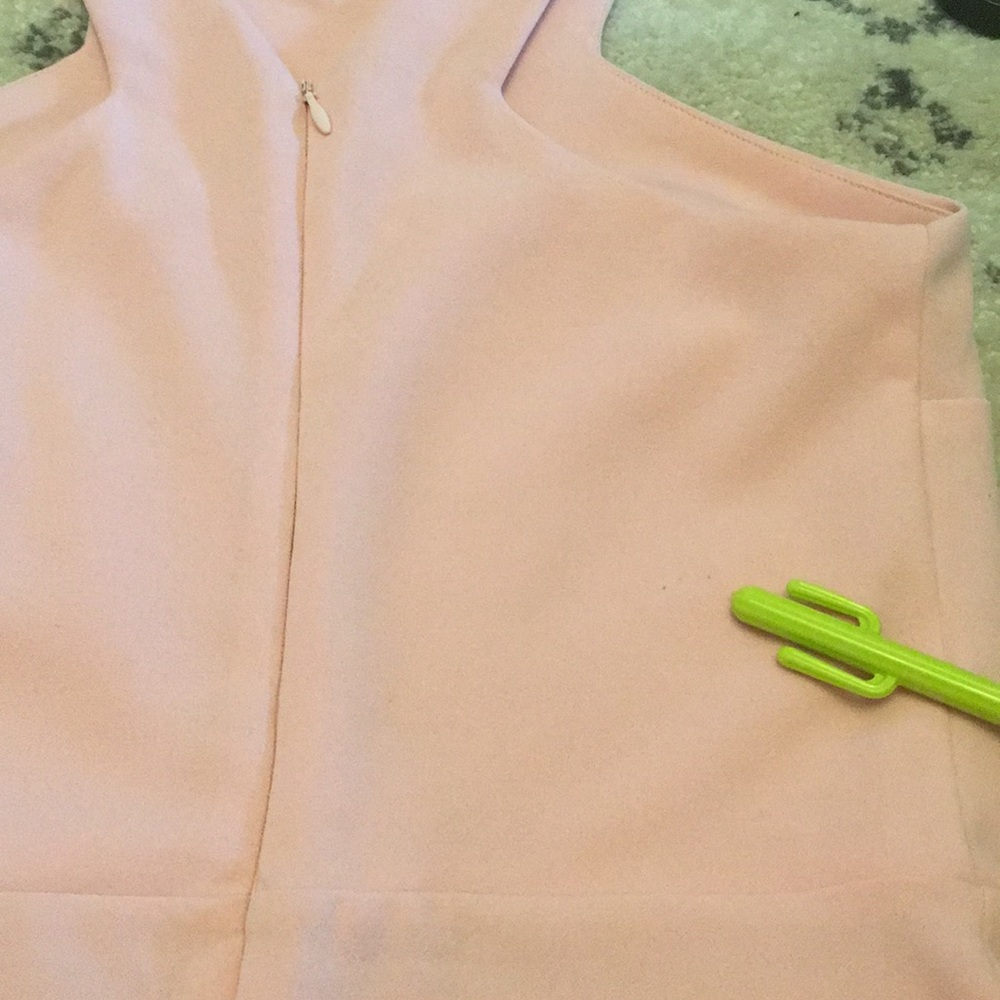 Design Lab Pink Halter Neck Fit and Flare Dress - Picture 10 of 10
